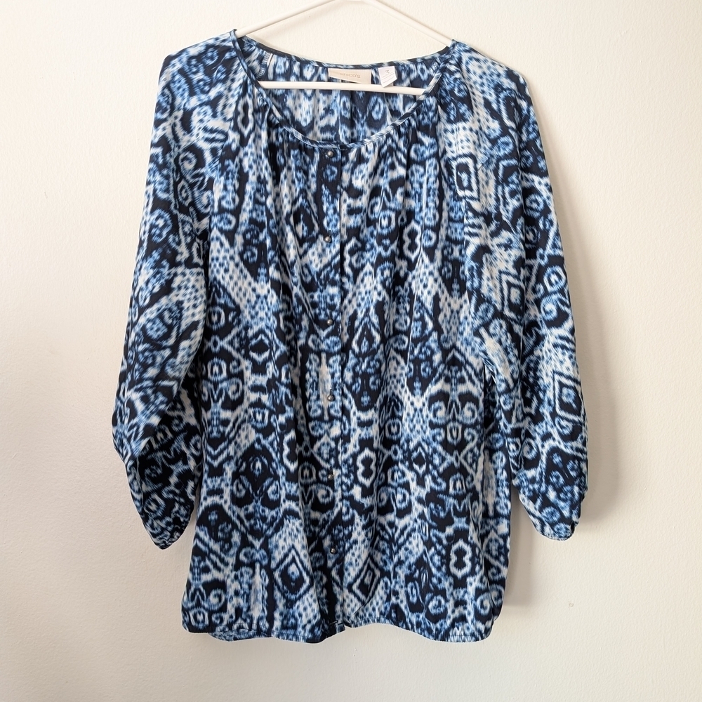 Chico's 3 Button Up Blouse